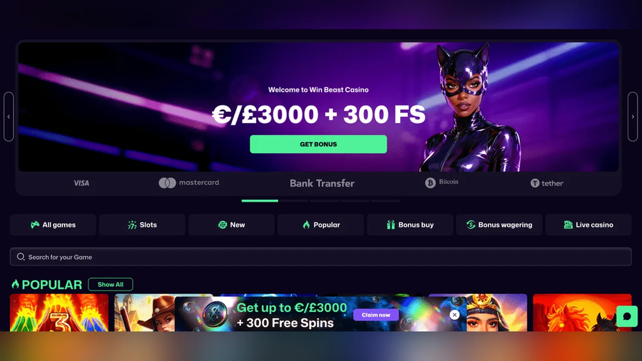 WinBeast sportsbook screenshot